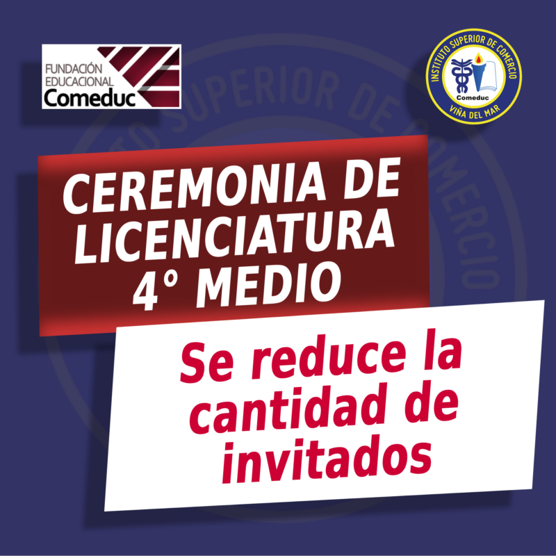 Se reduce la cantidad de invitados de 4° Medios